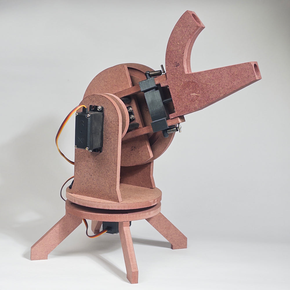 3-Way Robot Turret STEM physics kit - motorized projectile launcher for kids